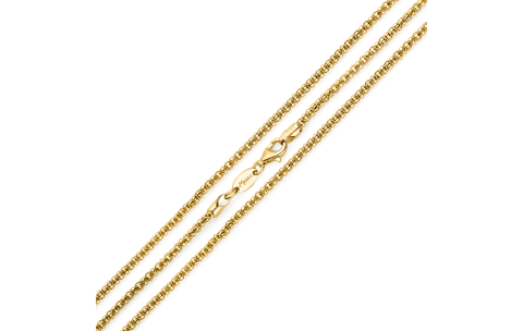 My iMenso Collier, zilver verguld diabomba-schakel (lengte: 50cm.) - 24413