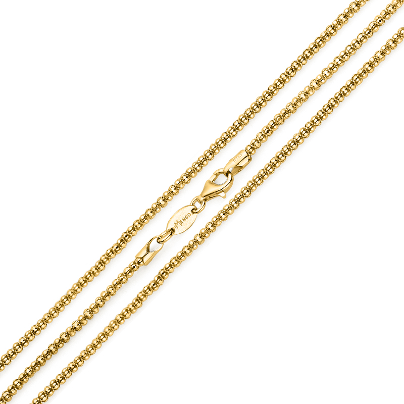 My iMenso Collier, zilver verguld diabomba-schakel (lengte: 50cm.) - 24413 My iMenso Collier, zilver verguld diabomba-schakel (lengte: 50cm.) - 24413