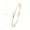 Bangle, 14krt.goud met dopsluiting ronde buis 2,4 mm (60 x 52 mm.) - 24420 Bangle, 14krt.goud met dopsluiting ronde buis 2,4 mm (60 x 52 mm.) - 24420