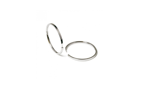 Boccia Oorringen, titanium model 0508-03 (40x2,5mm.) - 24357