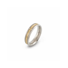 Boccia Ring, titanium/verguld met diamant 0.01ct. model 0144-01 breedte:5mm. - 24703