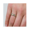 Boccia Ring, titanium/verguld met diamant 0.01ct. model 0144-01 breedte:5mm. - 24703