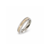 Boccia Ring, titanium model 0144-02 breedte: 5mm. deels verguld - 24704