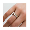 Boccia Ring, titanium model 0144-02 breedte: 5mm. deels verguld - 24704
