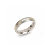 Boccia Ring, titanium/verguld met diamant 0.025ct. model 0130-04 breedte:5mm. - 24702