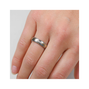 Boccia Ring, titanium/verguld met diamant 0.025ct. model 0130-04 breedte:5mm. - 24702