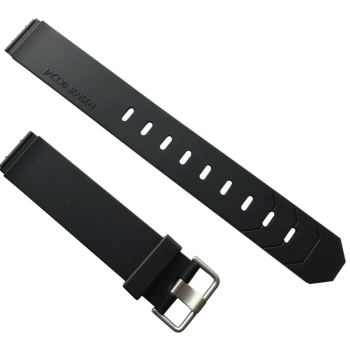 Horlogeband van Jacob Jensen 17mm Rubber Zwart - 24429