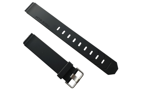 Horlogeband van Jacob Jensen 17mm Rubber Zwart - 24429