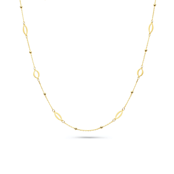 Collier, 14krt.bicolour goud (lengte: 42-45cm.) - 24442