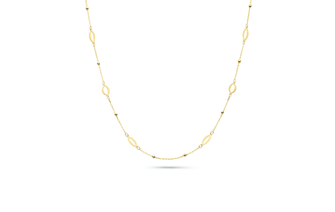 Collier, 14krt.bicolour goud (lengte: 42-45cm.) - 24442