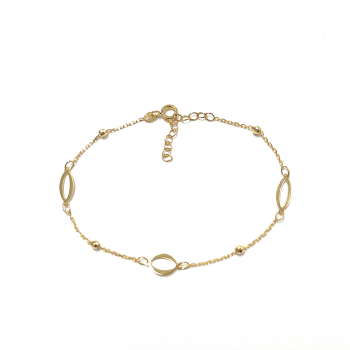 Armband, 14krt.bicolour goud (lengte: 17-20cm.) - 24443