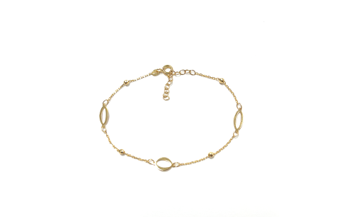 Armband, 14krt.bicolour goud (lengte: 17-20cm.) - 24443
