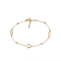 Armband, 14krt.bicolour goud (lengte: 17-20cm.) - 24443