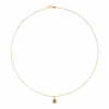 Jackie Collier, 14krt.goud met hanger "Amstel Smoky Quartz Necklace" (lengte -40-43-45cm.) - 24454 Jackie Collier, 14krt.goud met hanger "Amstel Smoky Quartz Necklace" (lengte -40-43-45cm.) - 24454