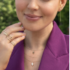 Jackie Collier, 14krt.goud met hanger "Amstel Smoky Quartz Necklace" (lengte -40-43-45cm.) - 24454 Jackie Collier, 14krt.goud met hanger "Amstel Smoky Quartz Necklace" (lengte -40-43-45cm.) - 24454