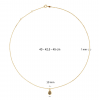 Jackie Collier, 14krt.goud met hanger "Amstel Smoky Quartz Necklace" (lengte -40-43-45cm.) - 24454 Jackie Collier, 14krt.goud met hanger "Amstel Smoky Quartz Necklace" (lengte -40-43-45cm.) - 24454