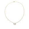 Collier, 14krt.goud met diamant totaal 0,08ct. (lengte: 42-45cm.) - 24455 Collier, 14krt.goud met diamant totaal 0,08ct. (lengte: 42-45cm.) - 24455