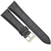 Horlogeband 22mm Zwart Krokodillenprint - 24467