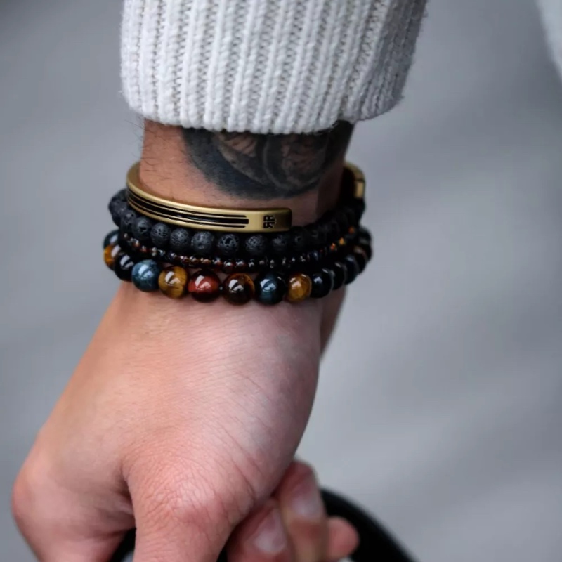 Rebel and Rose Armband Who's afraid of the Tiger Vintage (maat L: 19cm) - 24477