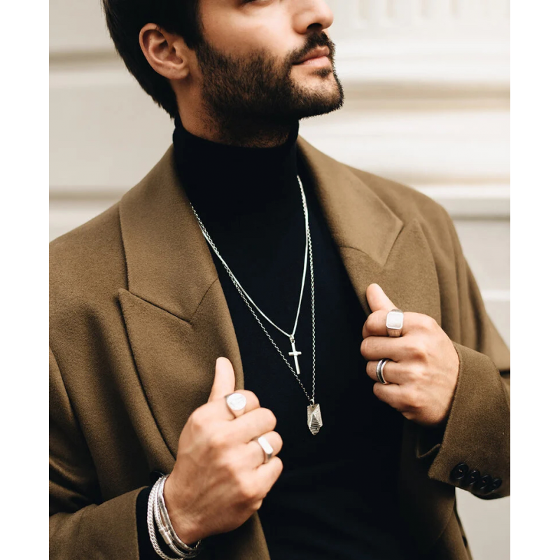 TAJ AMSTERDAM Zilveren Ketting model Aeson (lengte 60cm.) - 24482