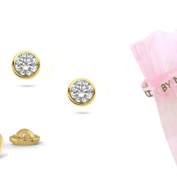 BY NIKKI Oorknoppen, 14krt.goud met zirkonia (3mm.) - 24489