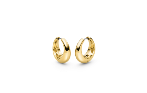 Boccia Oorringen, titanium verguld model 05096-02  (16x8mm.) - 24490