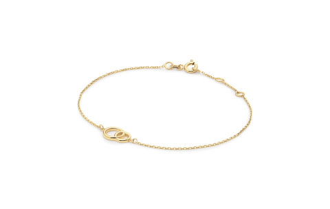 Jackie Armband, 14krt.goud "Giro Doppio Bracelet" (lengte: 16-17-18cm.) - 24492