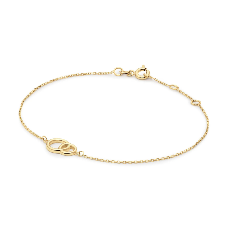 Jackie Armband, 14krt.goud "Giro Doppio Bracelet" (lengte: 16-17-18cm.) - 24492 Jackie Armband, 14krt.goud "Giro Doppio Bracelet" (lengte: 16-17-18cm.) - 24492