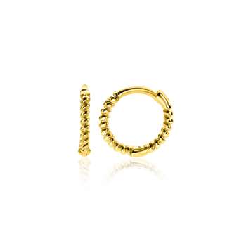 Zinzi Oorringen, model ZGO468 14krt.goud (10x1,3mm.) - 24497 Zinzi Oorringen, model ZGO468 14krt.goud (10x1,3mm.) - 24497
