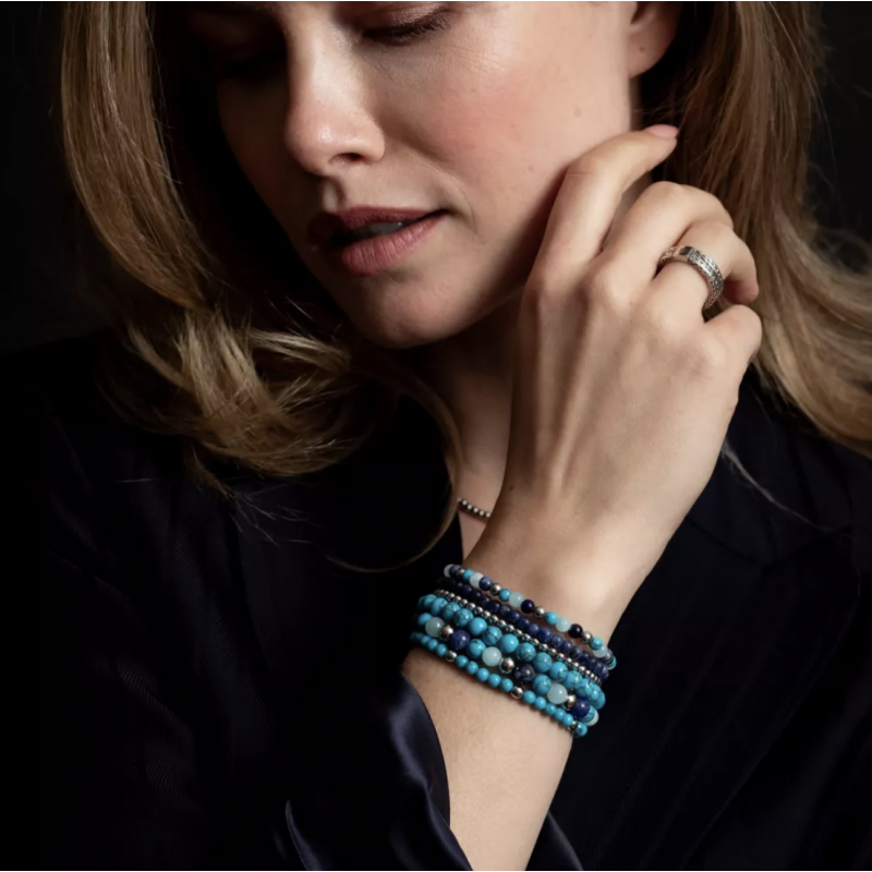 Rebel and Rose Armband "Blue Summer Vibes" met Sodaliet, Hematiet, Art. Turquoise, Jade (maat S: 16,5cm) - 24524 Rebel and Rose Armband "Blue Summer Vibes" met Sodaliet, Hematiet, Art. Turquoise, Jade (maat S: 16,5cm) - 24524