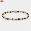 Rebel and Rose Armband "Autumn Love Glam Rocks Silver" met Fossil, Tijgeroog, Hematiet, Glas Rock (maat S: 16,5cm) - 24526 Rebel and Rose Armband "Autumn Love Glam Rocks Silver" met Fossil, Tijgeroog, Hematiet, Glas Rock (maat S: 16,5cm) - 24526