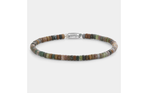 Rebel and Rose Armband "Slices - Indian Summer" met Indian Agate (maat S: 16,5cm) - 24527