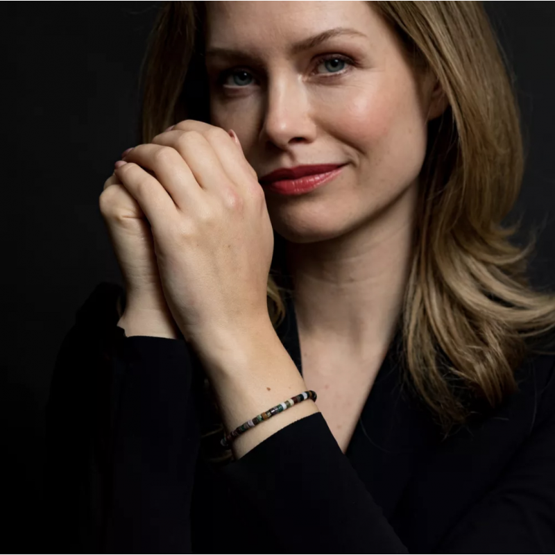 Rebel and Rose Armband "Slices - Indian Summer" met Indian Agate (maat S: 16,5cm) - 24527 Rebel and Rose Armband "Slices - Indian Summer" met Indian Agate (maat S: 16,5cm) - 24527