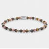 Rebel and Rose Armband "Winter Glow" met Tijgeroog, Rhodochrosiet, Bronziet (maat S: 16,5cm) - 24528