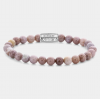 Rebel and Rose Armband "Rose Garden" met Tijgeroog, Rhodochrosiet (maat S: 16,5cm) - 24529 Rebel and Rose Armband "Rose Garden" met Tijgeroog, Rhodochrosiet (maat S: 16,5cm) - 24529