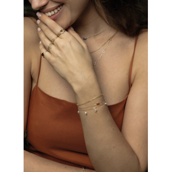 Jackie Armband, 14krt.goud "Waterfall Bracelet" (lengte: 18cm.) - 24564 Jackie Armband, 14krt.goud "Waterfall Bracelet" (lengte: 18cm.) - 24564