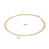 Jackie Armband, 14krt.goud "Waterfall Bracelet" (lengte: 18cm.) - 24564