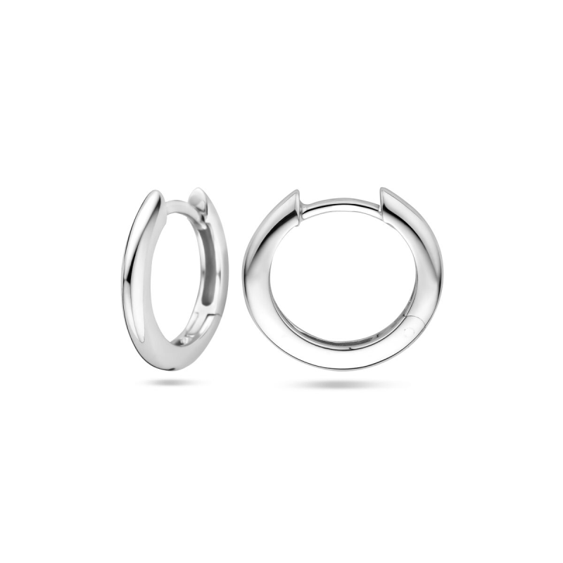Oorringen, zilver gerhodineerd (14x2mm.) - 24567