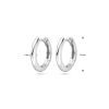 Oorringen, zilver gerhodineerd (14x2mm.) - 24567