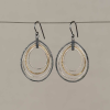 Jeh Jewels Oorhangers, model 21470 zilver/oxie/verguld (lengte 5,5cm.) - 24579