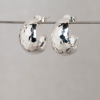 Jeh Jewels Oorstekers, model 21518 hoops hamerslag (1,5cm.) - 24582