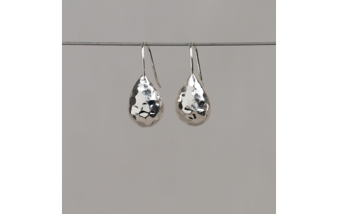 Jeh Jewels Oorhangers, model 21607 hamerslag druppel (1,5cm.) - 24583