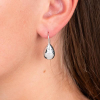 Jeh Jewels Oorhangers, model 21607 hamerslag druppel (1,5cm.) - 24583