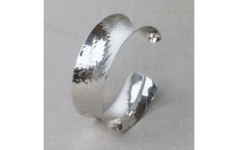 Jeh Jewels Armband, model 21345 klemband hamerslag smal zilver/925 breedte 2cm. - 24586