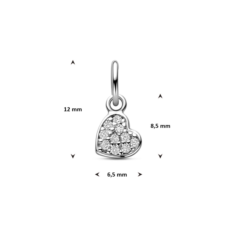 hanger hartje zirkonia 12 mm - 24589