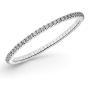 LUIS & FREYA Armband, zilver gerhodineerd flexband met wit zirkonia 2,5mm. (lengte: M 18,5cm) - 24604