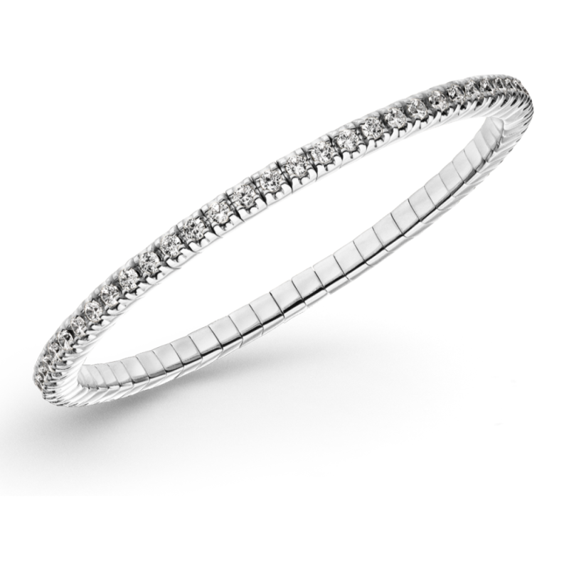 LUIS & FREYA Armband, zilver gerhodineerd flexband met wit zirkonia 2,5mm. (lengte: S 17,4cm) - 24605 LUIS & FREYA Armband, zilver gerhodineerd flexband met wit zirkonia 2,5mm. (lengte: S 17,4cm) - 24605