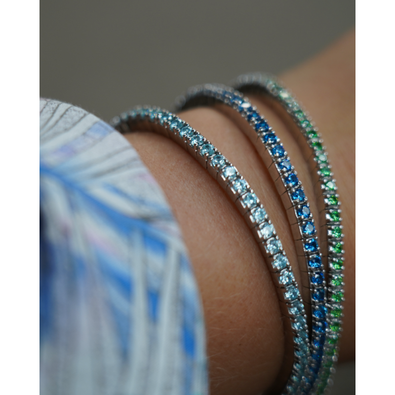 LUIS & FREYA Armband, zilver gerhodineerd flexband met wit zirkonia 2,5mm. (lengte: S 17,4cm) - 24605 LUIS & FREYA Armband, zilver gerhodineerd flexband met wit zirkonia 2,5mm. (lengte: S 17,4cm) - 24605