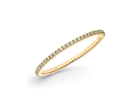 LUIS & FREYA Armband, zilver verguld flexband met wit zirkonia 2,5mm. (lengte: S 17,4cm) - 24608