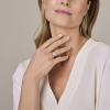 Ring, 14krt.goud met 0,09ct. diamant en ovaal topaas (maat 17,75) - 24609